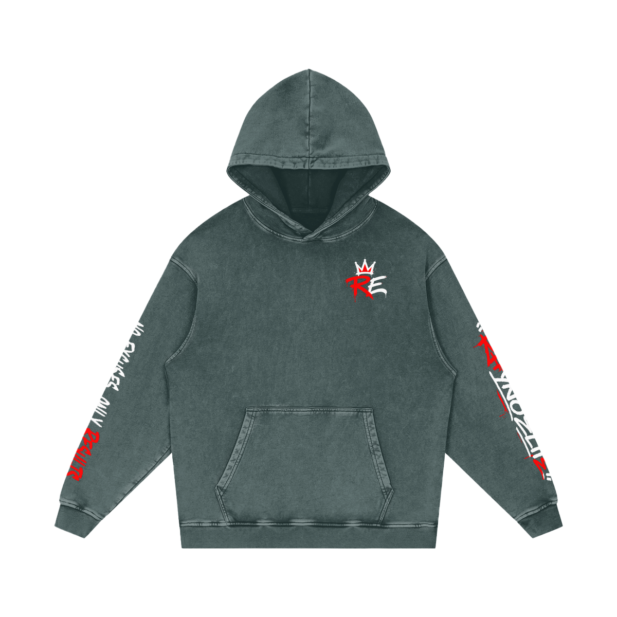 Rhyno Elite Graffiti Oversized Acid Wash Hoodie