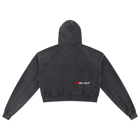 Rhyno Elite Crown RE Snow Washed Cropped Hoodie