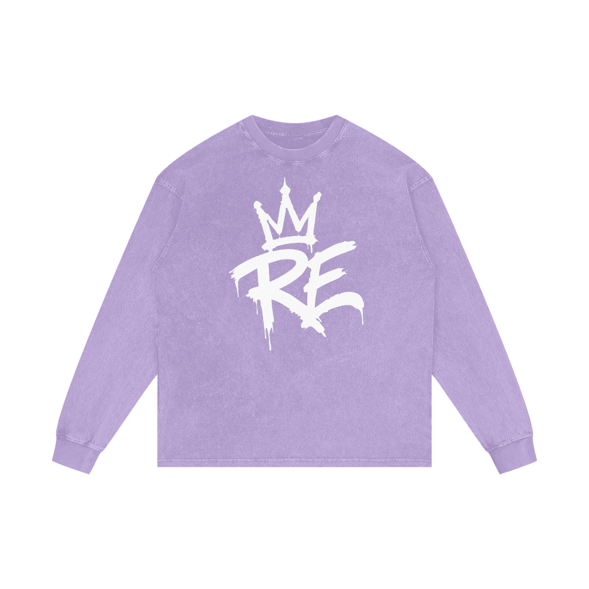 Rhyno Elite Crown RE Acid Wash Oversized Long Sleeve Tee