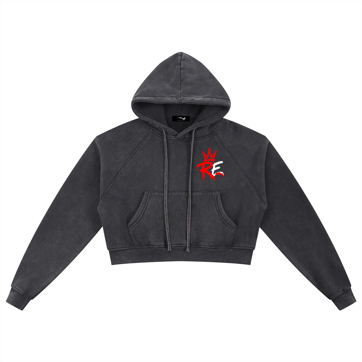 Rhyno Elite Crown RE Snow Washed Cropped Hoodie