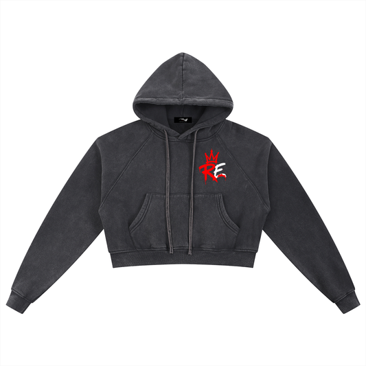 Rhyno Elite Crown RE Snow Washed Cropped Hoodie