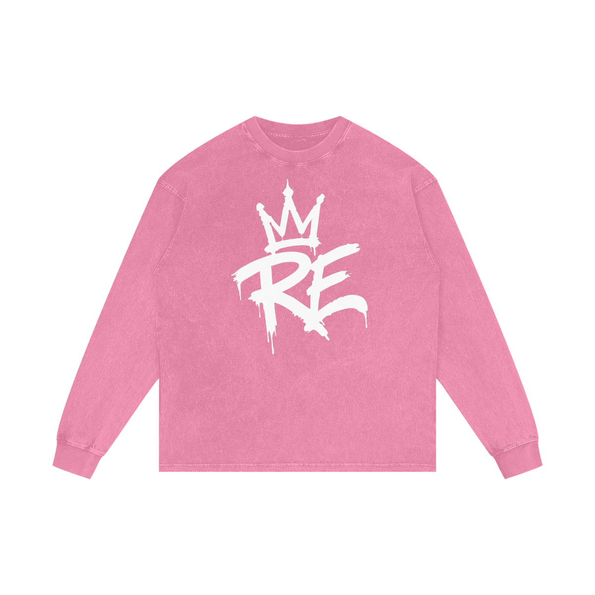 Rhyno Elite Crown RE Acid Wash Oversized Long Sleeve Tee