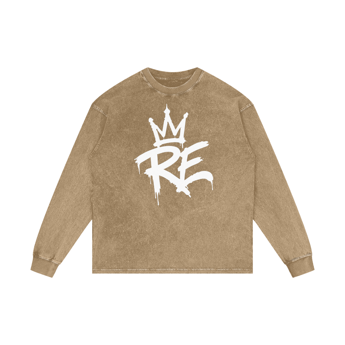 Rhyno Elite Crown RE Acid Wash Oversized Long Sleeve Tee