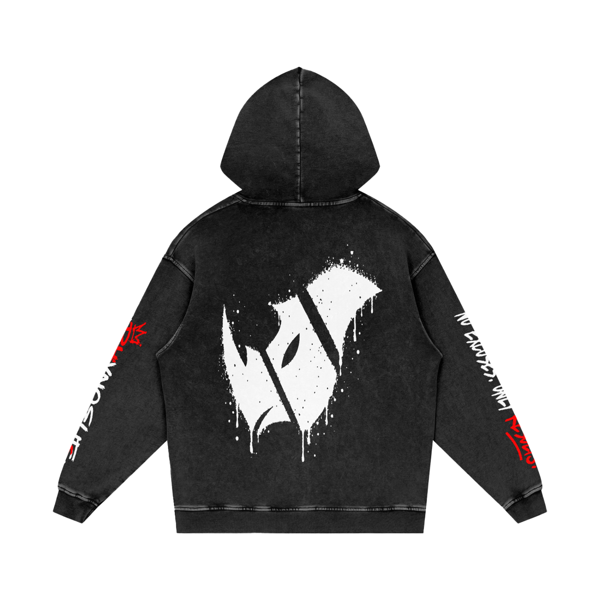 Rhyno Elite Graffiti Oversized Acid Wash Hoodie