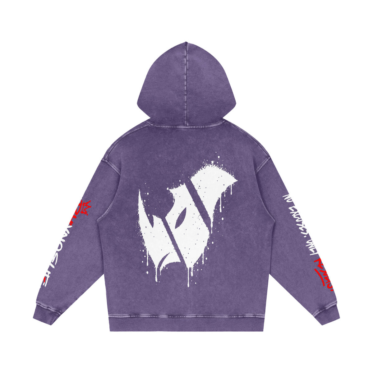 Rhyno Elite Graffiti Oversized Acid Wash Hoodie