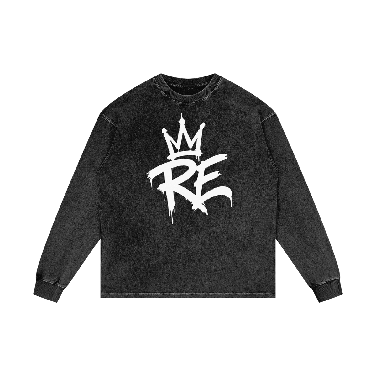 Rhyno Elite Crown RE Acid Wash Oversized Long Sleeve Tee