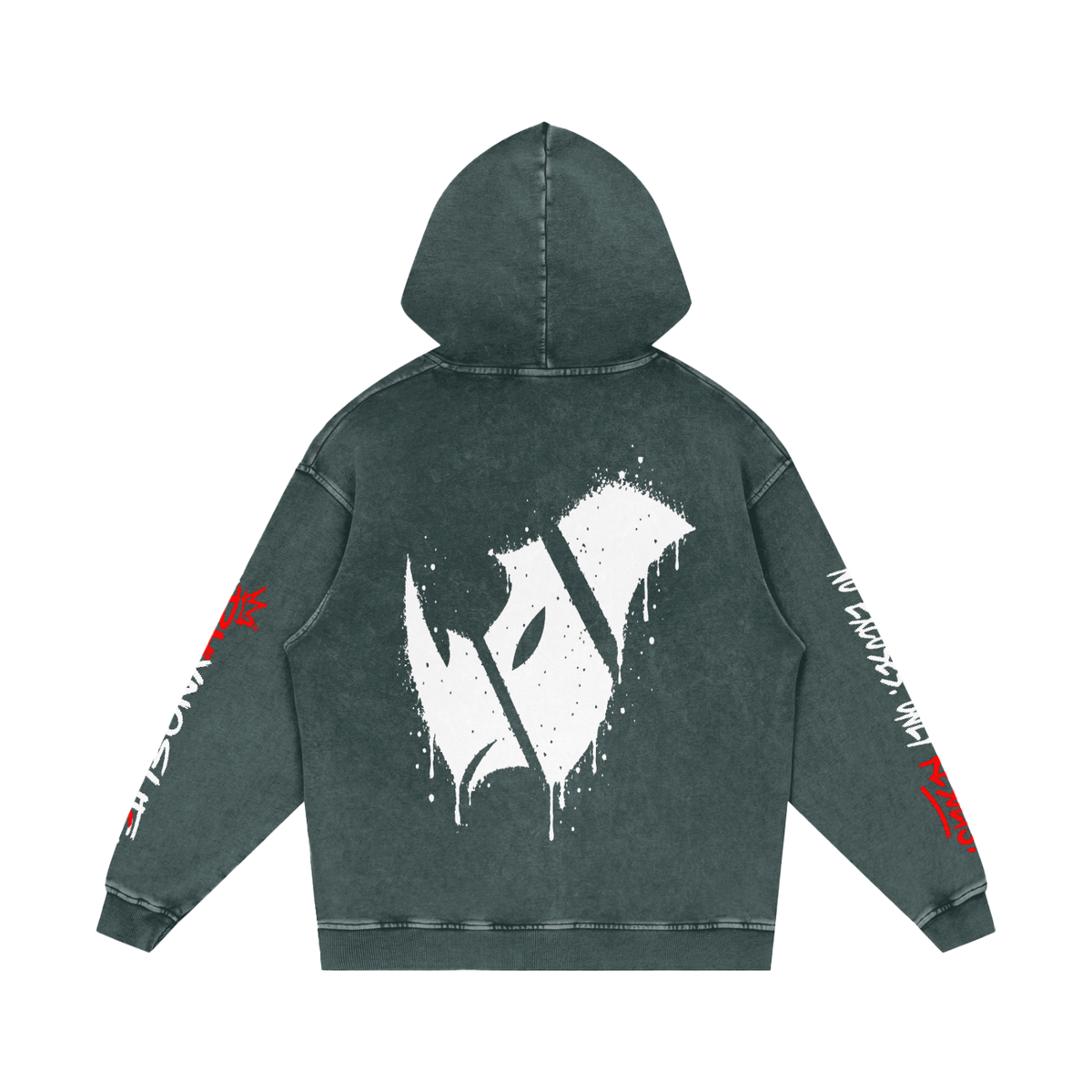 Rhyno Elite Graffiti Oversized Acid Wash Hoodie