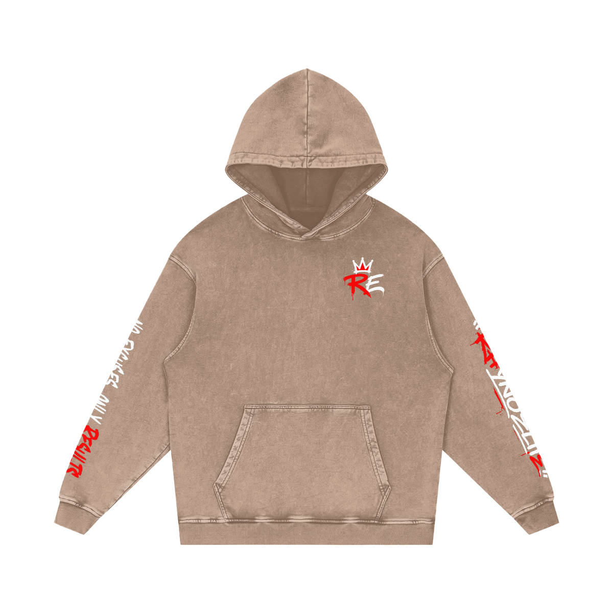 Rhyno Elite Graffiti Oversized Acid Wash Hoodie