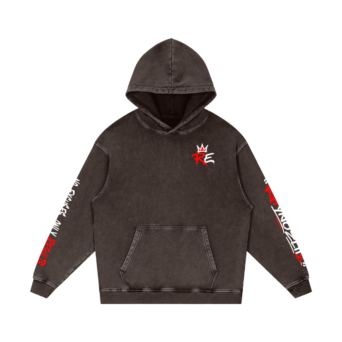 Rhyno Elite Graffiti Oversized Acid Wash Hoodie
