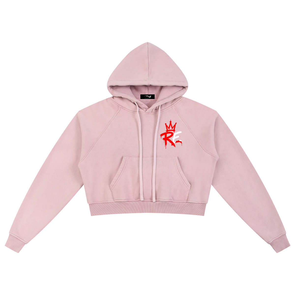 Rhyno Elite Crown RE Snow Washed Cropped Hoodie