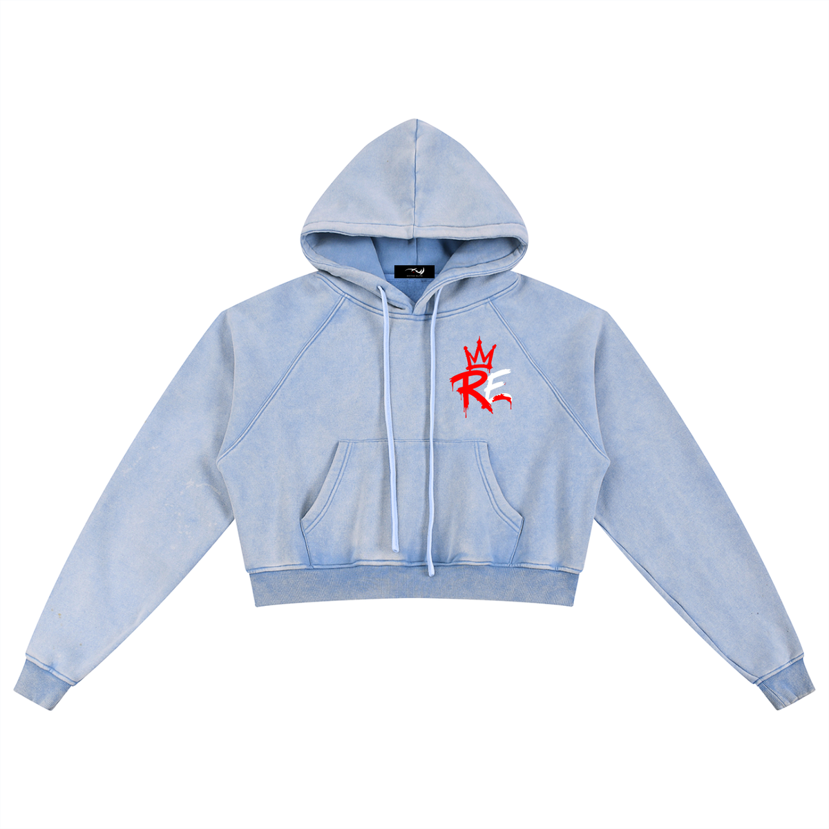 Rhyno Elite Crown RE Snow Washed Cropped Hoodie