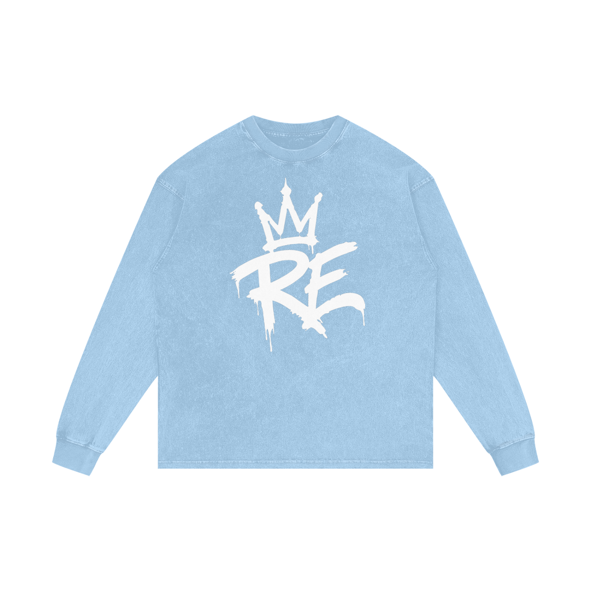 Rhyno Elite Crown RE Acid Wash Oversized Long Sleeve Tee