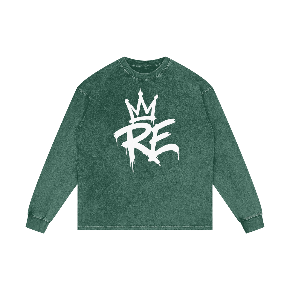 Rhyno Elite Crown RE Acid Wash Oversized Long Sleeve Tee