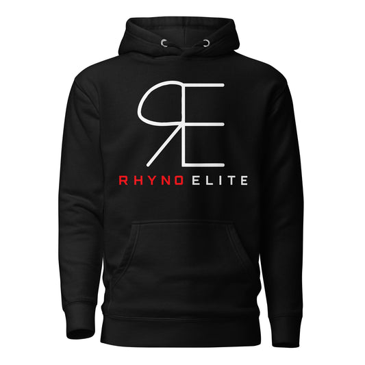 Rhyno Elite Signature Hoodie in black, front view